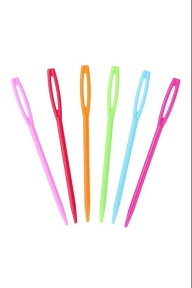 6 Adet Plastik Yün Iğnesi 9cm ürün görseli 1