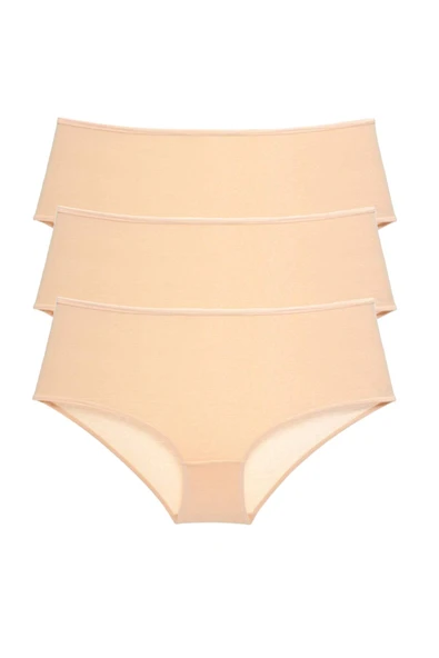 3 Adet Kadın Yüksek Bel Bato Külot Ten ürün görseli 1