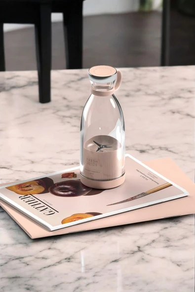 Bardak Blender Smoothie Meyve Sıkacağı Şarjlı Cam Taşınabilir - 3