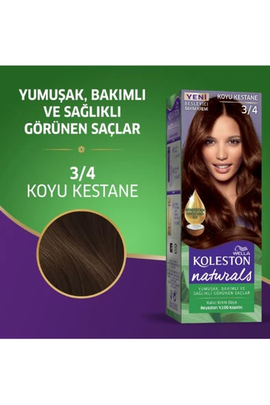 Naturals Saç Boyası Koyu Kestane 3/4 - Resim 2