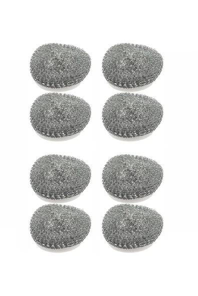 8 Adet Paslanmaz Çelik Tel Bulaşık Teli Poşetli ürün görseli 1