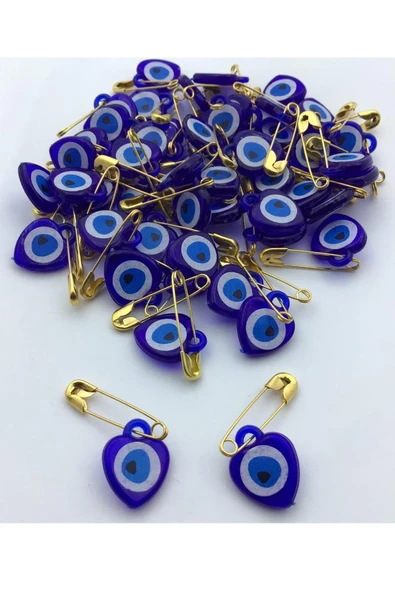 Nazar Boncuklu Çengelli Iğne 100 adet - Resim 3