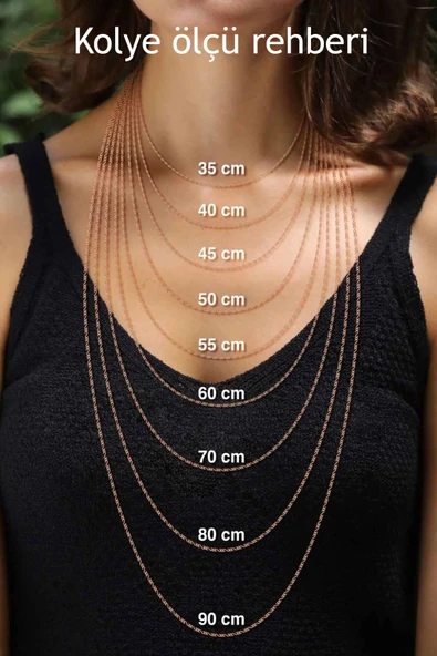 Altın Kaplama Minimal Kalp Tasarım İnce Zincirli Kolye 40 cm - 4