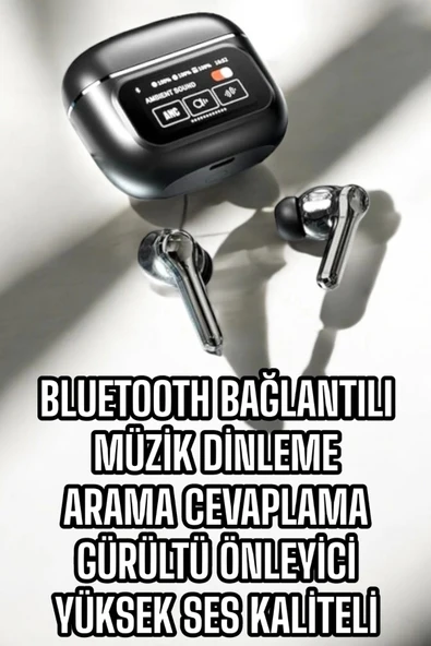 Bluetooth Kulaklık Kablosuz Ekranlı ANC/ENC Destekli Dokunmatik - 2