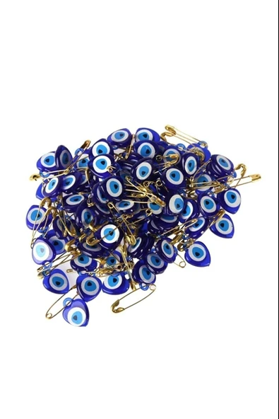 Nazar Boncuklu Çengelli Iğne 100 adet ürün görseli 1