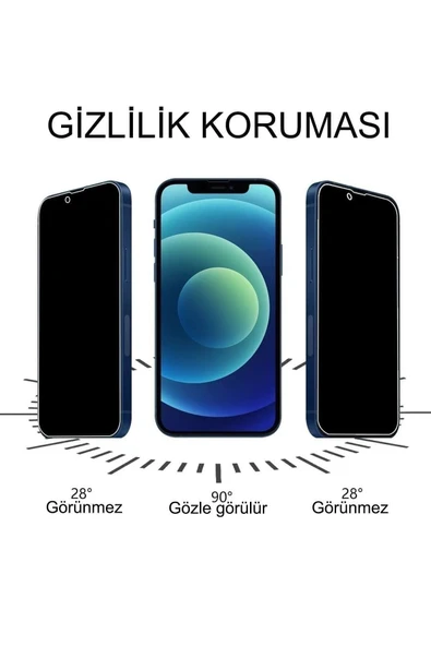 Iphone 13 Pro Uyumlu Hayalet Ekran Gizli Tam Kaplayan Kırılmaz Cam Seramik Ekran Koruyucu Film - 3