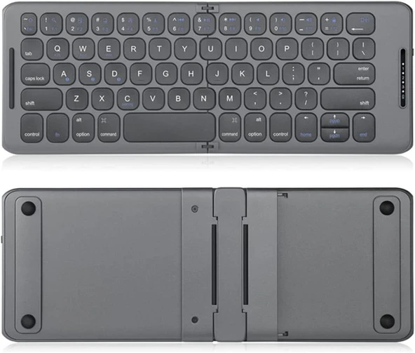Huawei Mediapad T3 10 9.6" Uyumlu Kablosuz Bluetooth Şarj Edilebilir Katlanabilir Taşınabilir Klavye - 6