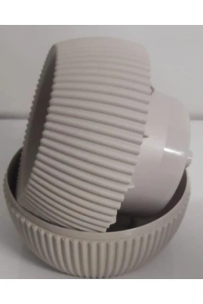 Mercan Saksı 2 Numara 0,35 Litre Su Hazneli Dekoratif Kaktüs Sukulent Saksı 11,8x9,2 cm - 3