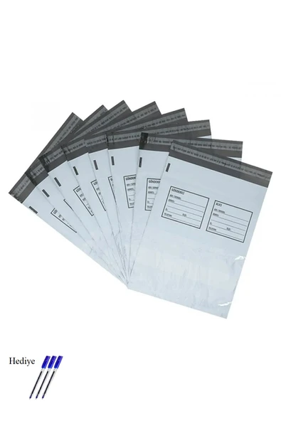 Orta Boy Cepli Kargo Poşeti 30x37+5 cm - 200 Adet (40+40=80 Mikron) ürün görseli