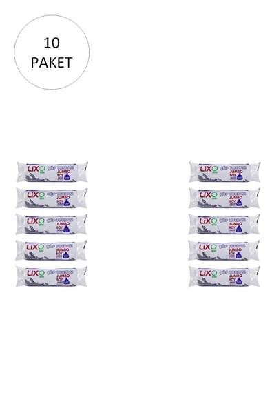 J-650 Jumbo Boy Çöp Torbası 80 x 110 cm 10 Lu Rulo x 10 Paket = 100 Adet (Siyah) - 1