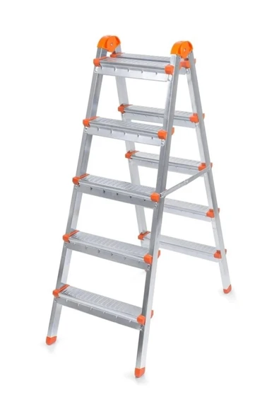 Banio Perilla Çift Çıkışlı 5+5 Basamaklı Metal Merdiven