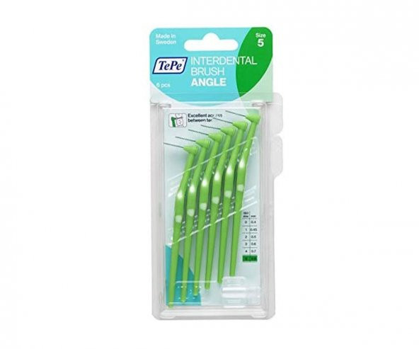 Tepe Angle Saplı Arayüz Fırçası Yeşil 0,8 Mm 6 Lı
