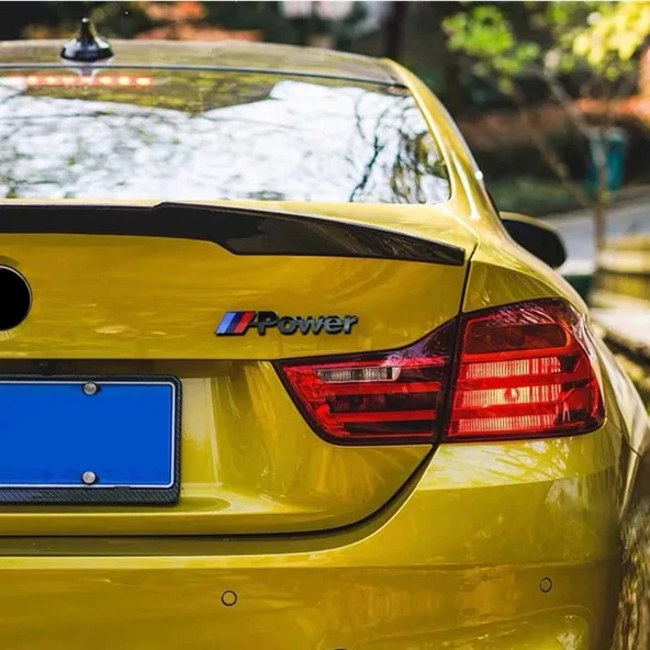 M POWER SİYAH METAL 2 ADET STICKER BMW GÜÇ ROZET ARABA AKSESUARI (9.8CM x 1.5CM)