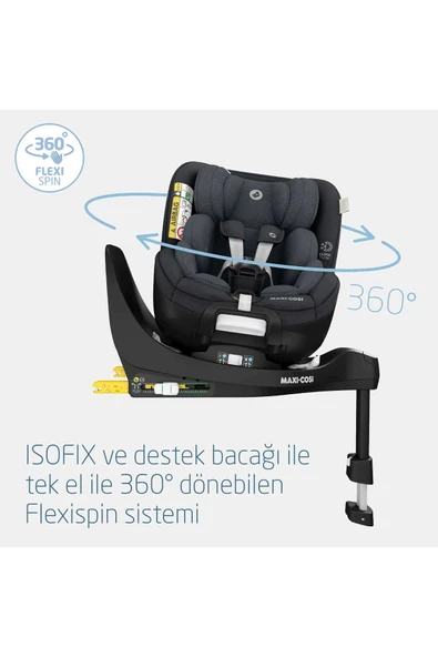 Mica Pro Eco I-size Adac'lı Isofix'li 360 Dönebilir Yatabilir 0-18 Kg Oto Koltuğu Graphite - Resim 3