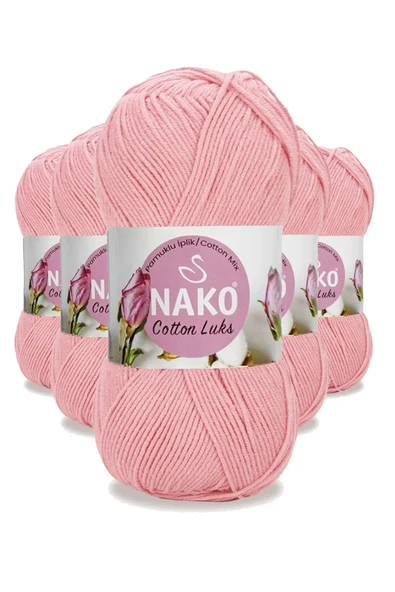 5 Adet Cotton LüYelek Tunik Kazak Bluz Hırka İpi Yünü Açık Pembe 97548