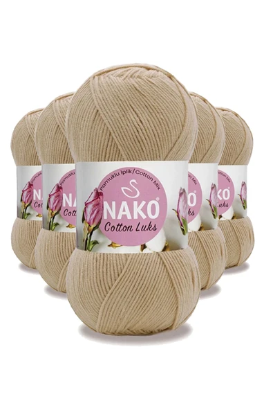 5 Adet Cotton LüYelek Tunik Kazak Bluz Hırka İpi Yünü Camel 97582