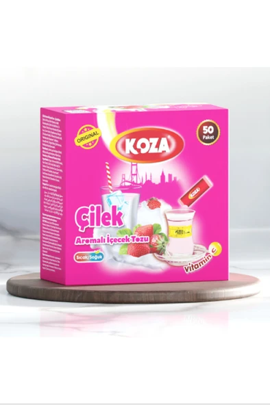 Koza Tek İçimlik Çilek Aromalı Toz İçecek 50'li - 1