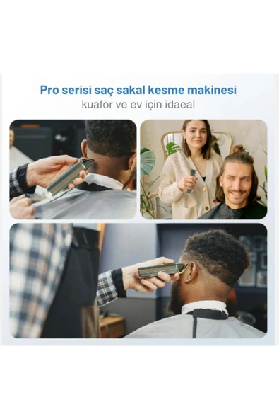Turbo serisi dijital şarj göstergeli pro saç sakal vucut kıl kesme makinesi - 8