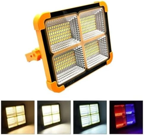 Portatif Solar LED Projektör Cata 200W Güneş Enerjili Seyyar LED Işık Taşınabilir Sokak Aydınlatması - 2