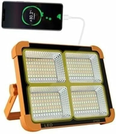 Portatif Solar LED Projektör Cata 200W Güneş Enerjili Seyyar LED Işık Taşınabilir Sokak Aydınlatması - 4