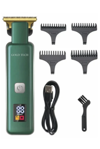 Turbo serisi dijital şarj göstergeli pro saç sakal vucut kıl kesme makinesi - 4
