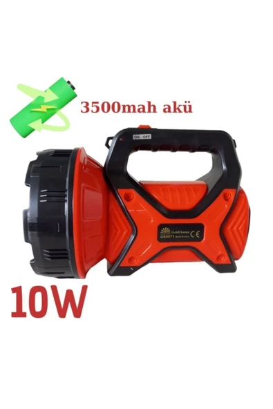 Ulatra güçlü uzun mesafeli 18 saat çalışma 10w ledli projektör el feneri - 3