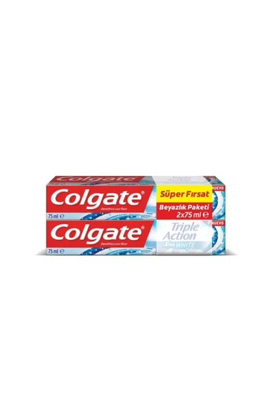 Colgate TRİPLE ACTİON EXTRA WHİTE 75ml*2