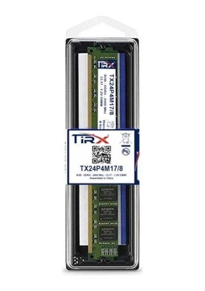 Tirx TX24P4M17/8 8 GB DDR4 2400 MHz CL17 Ram