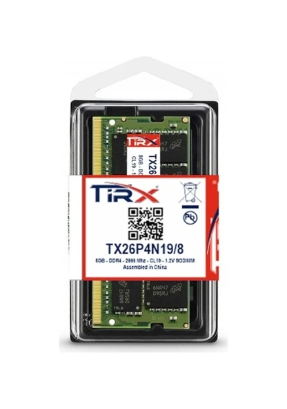 Tirx TX26P4N19/8 8 GB DDR4 2666 MHz CL19 Ram