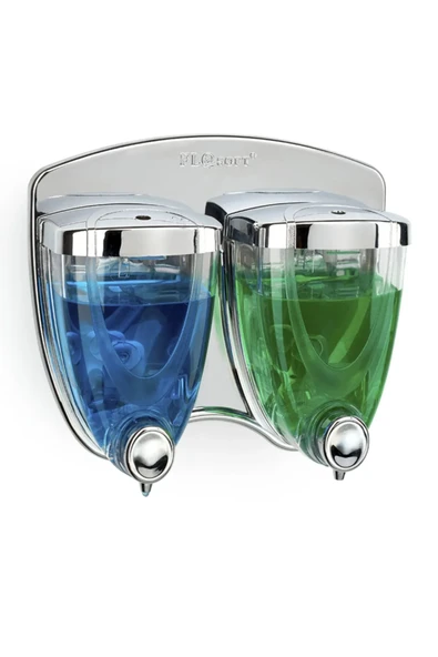 Sıvı Sabunluk Ikiz 350+350 ml Krom Kaplama F038 ürün görseli