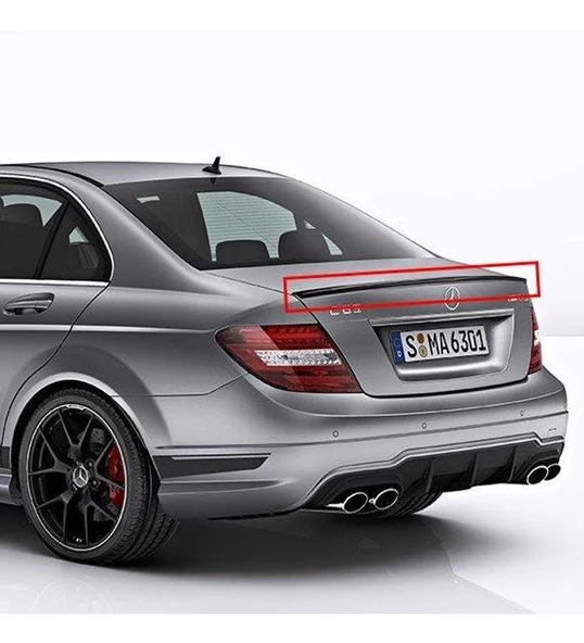 Mercedes W204 Oem Spoiler Pianoblack