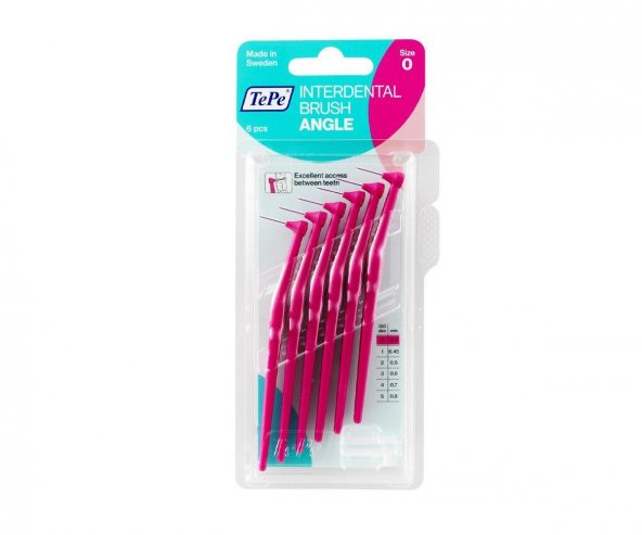 Tepe Angle Arayüz Fırçası Pembe 0,4 mm 6 Adet