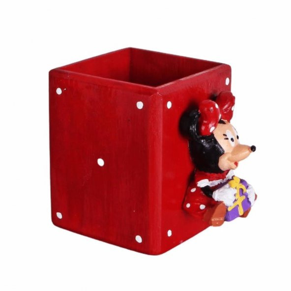 Minnie Mouse Puantiye Desenli Saksı Kırmızı - 2