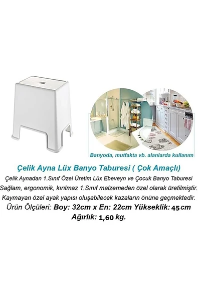 Büyük Boy Banyo Taburesi 129 - Resim 3