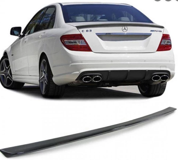 Mercedes W204 Oem Spoiler Pianoblack - 2