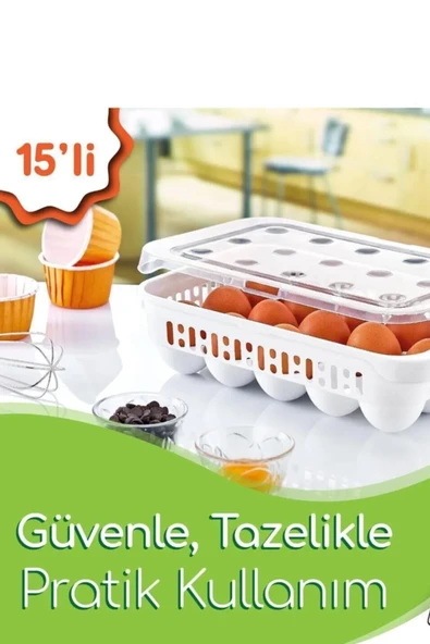 15 Bölmeli Yumurta Kabı AK680 ürün görseli 1