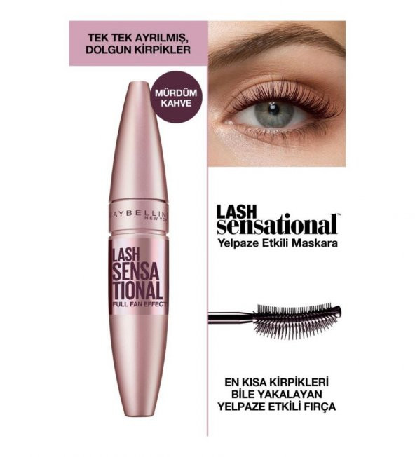 Maybelline Lash Sensational Full Fan Effect 06 Burgundy-Mürdüm