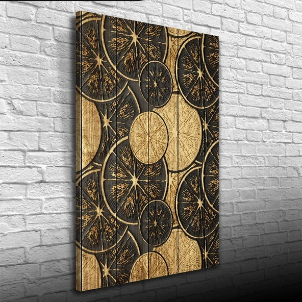 Kahve Tonlarda Desenler Kanvas Tablo 50 x 70 - 1