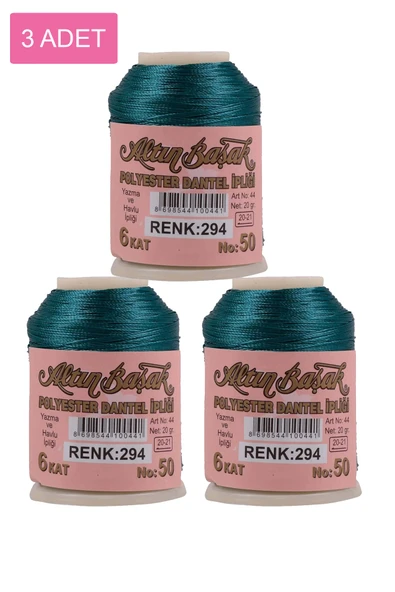 3 Adet Altınbaşak Oya ve Dantel İpi 20 gr - No: 294
