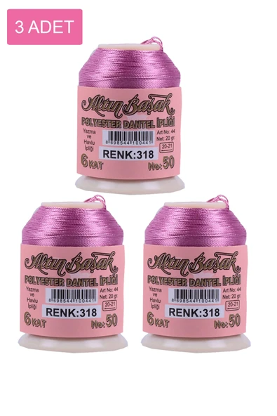 3 Adet Altınbaşak Oya ve Dantel İpi 20 gr - No: 318 - Resim 2