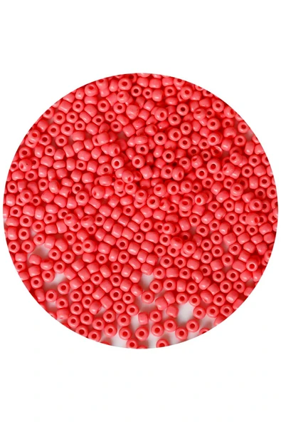 Karpuz Pembesi Renk 4 mm Yaklaşık 660 adet / 60 gram Cam Boncuk Oya Yazma Bileklik ve Kolye - 4