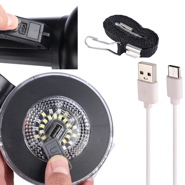 GT Led Taşınabilir Güneş Solar Ledli Fener WT-415 - 4