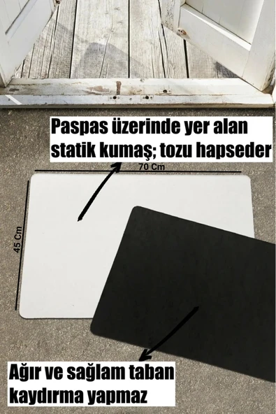 Valerine Life Ekose Desenli Kahverengi Siyah Welcome Hoş Geldiniz Kapı Önü Paspası 45x70cm - 4
