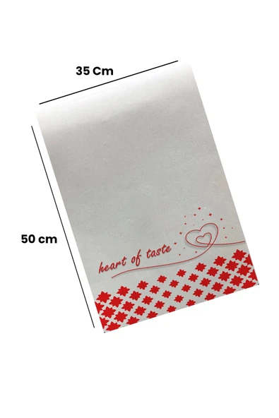 Valerine Life Lezzetin Kalbi Kırmızı Mutfak Kurulama Fırın Beyaz El Havlusu %100 Pamuklu 35x50cm 2 Adet - 2