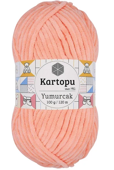 1 Adet Yumurcak Kadife El Örgü İpi Somon K218 ürün görseli 1