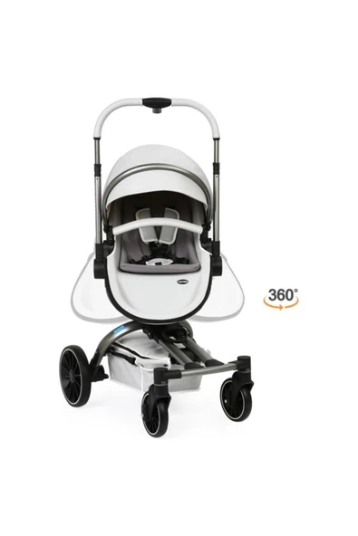 Spin 360 Derece Dönebilen Bebek Arabası Gri-gri Kasa - 2