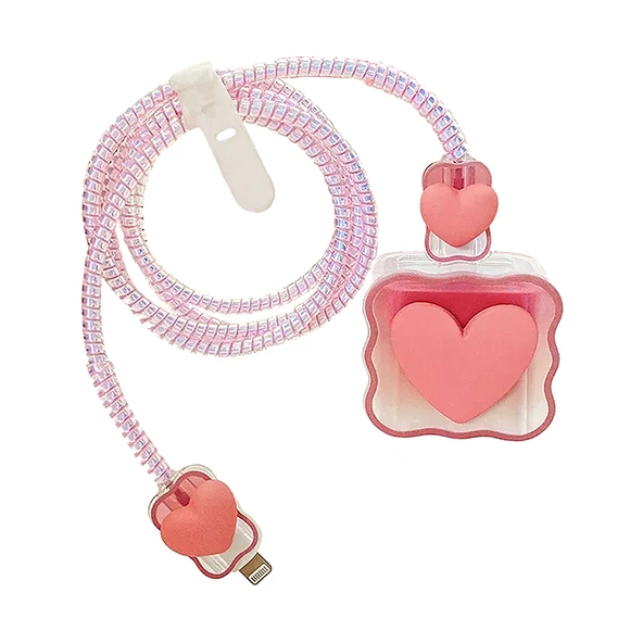 iPhone 18/20W Adaptör Uyumlu Kablo ve Şarj Başlık Koruyucu 4lü Set - 5