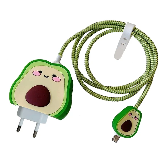 iPhone 18/20W Adaptör Uyumlu Kablo ve Şarj Başlık Koruyucu 4lü Set - 6