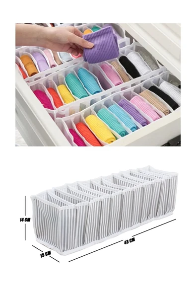 Çekmece Içi Akordiyon Organizer (M) - 15x43x14cm EV355 - Resim 2