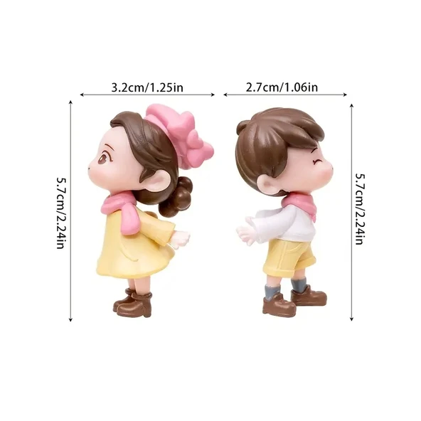 Romantik Çift Figürleri , Sevimli figürler, Biblo hediyelik oyuncak - 2